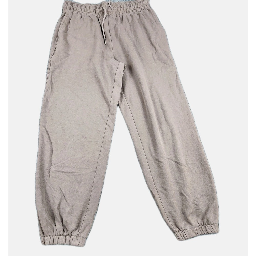 H&M Basics Sweatpants M Taupe Brown Joggers Lounge Athleisure Fall‎ Cozy Pants